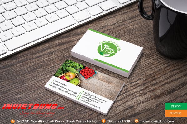 mẫu card visit rau sạch